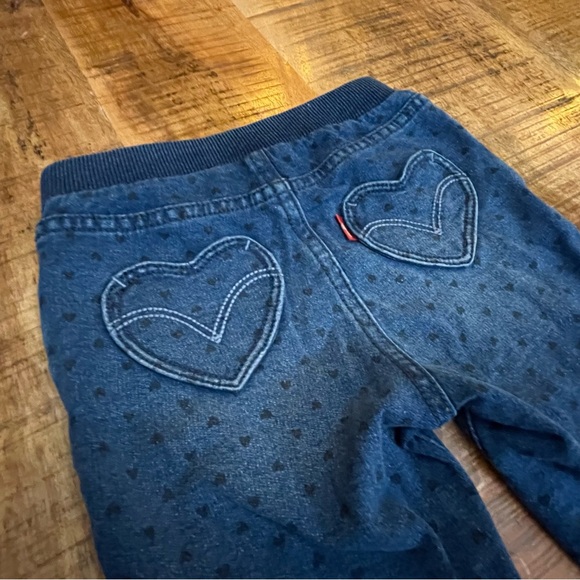 Levi’s 2T knit jogger pants with heart 🖤 design and hearts back pockets. - Picture 3 of 10